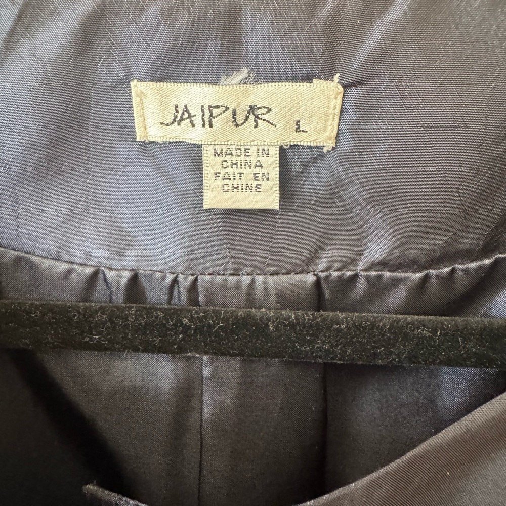 Navy Ruffled Women's Jacket - Picture 3 of 3